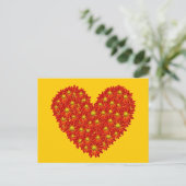 Daisy Heart Postkarte (Stehend Vorderseite)