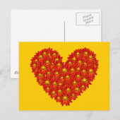 Daisy Heart Postkarte (Vorne/Hinten)