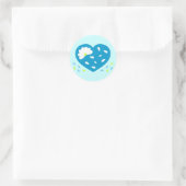 Daisy Heart Runder Aufkleber (Tasche)
