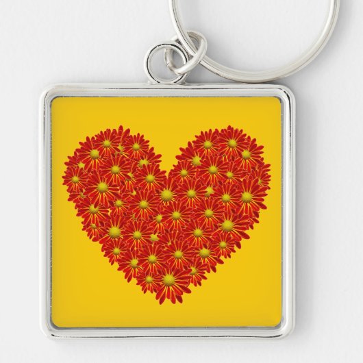 Daisy Heart Schlüsselanhänger (Vorne)