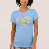 Daisy heart tshirt personalized (Vorderseite)