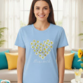 Daisy heart tshirt personalized