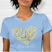 Daisy heart tshirt personalized