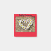 Daisy Heart Valentine Post-It Notes Post-it Klebezettel (Vorderseite)