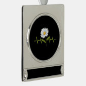 Daisy Heartbeat Banner-Ornament Silber (Rechts)