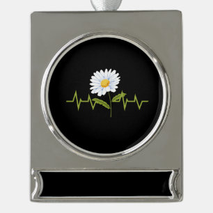 Daisy Heartbeat Banner-Ornament Silber