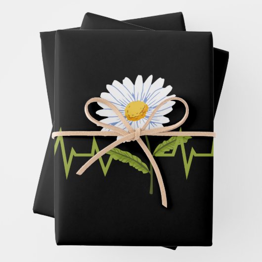 Daisy Heartbeat Geschenkpapier Set (Beispiel)