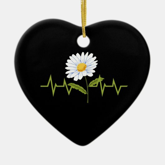 Daisy Heartbeat Keramik Ornament (Vorne)