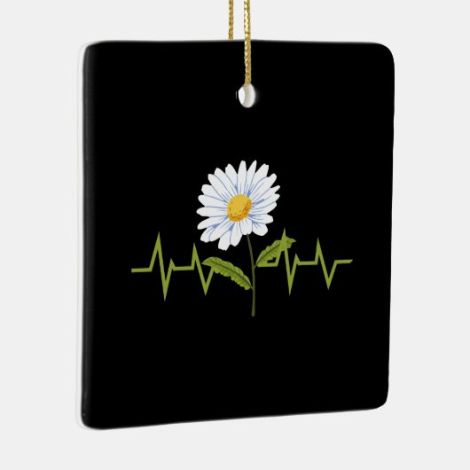 Daisy Heartbeat Keramikornament (Rechts)