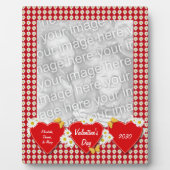 Daisy Hearts Valentine Foto Fotoplatte (Vorderseite)