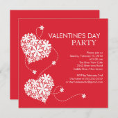 Daisy Hearts Valentines Day Party Einladungen (Vorne/Hinten)