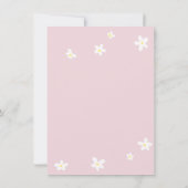 Daisy Hello Baby Spring Pink Elegante Girl Dusche Einladung (Rückseite)