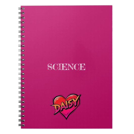 Daisy Herz Rosa Notizblock (Vorderseite)