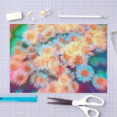 Daisy Hippie Boho Print farbenfroh floralfarbig Seidenpapier (Handwerk)