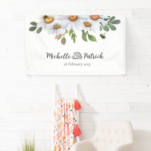 Daisy Hochzeitsbanner Banner (Insitu)