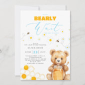 Daisy, Honey & Baby Bear Baby Dusche Einladung (Vorderseite)