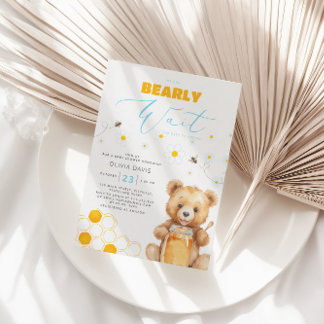 Daisy, Honey & Baby Bear Baby Dusche Einladung