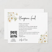Daisy Honeymoon wünscht QR CODE Begleitkarte (Vorne/Hinten)