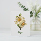 Daisy Hope Inspirational Postkarte (Stehend Vorderseite)