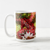 Daisy Horse Abstrakt Art Red White Green Kaffeetasse (Links)