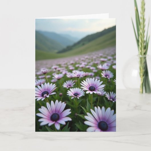 Daisy-Hügel-Geburtstagskarte Karte (Vorderseite)