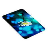 Daisy in blau und grün magnet (Rechte Seite)