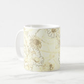 Daisy in Creme und White Coffee Tasse (Vorderseite Links)