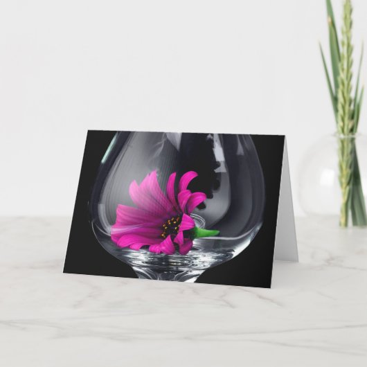 Daisy in einer Glas-BLANK-Karte Karte (Vorderseite)