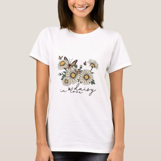 Daisy in Liebe Wildblume T-Shirt (Vorderseite)