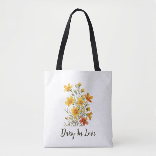 Daisy in Liebe Wildblume Tasche (Vorderseite)