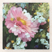 Daisy in Pink Glasuntersetzer (Vorderseite)