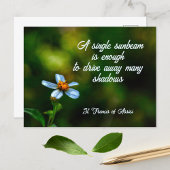 Daisy in Shadows St. Francis von Assisi Quote Postkarte
