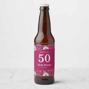 Daisy Inspiriert 30. Oma Geburtstag Custom Pink Bierflaschenetikett