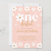 Daisy Isn't She ONEderful 1st Birthday Invitation Einladung (Vorderseite)