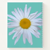 Daisy Journal Green White Script Spiral Notebook Notizblock (Rückseite)