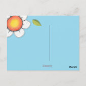 Daisy Joy blue Hello Postcard Postkarte (Rückseite)