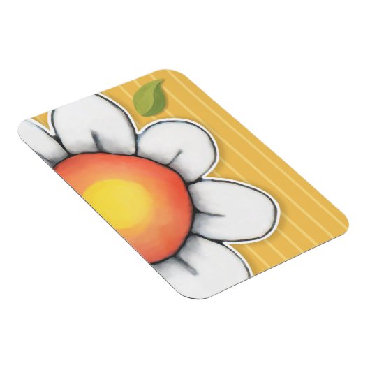 Daisy Joy gelb Premium Magnet (Rechte Seite)