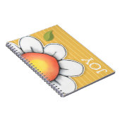 Daisy Joy-gelbes Notebook Notizblock (Rechte Seite)