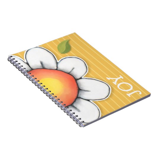 Daisy Joy-gelbes Notebook Notizblock (Rechte Seite)