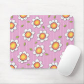 Daisy Joy Pink Daisies Mousepad (Mit Mouse)