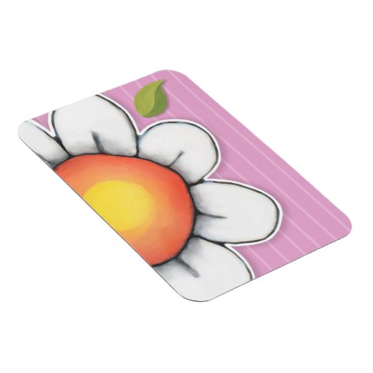 Daisy Joy pink Premium Magnet (Rechte Seite)