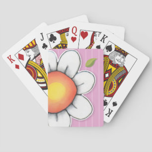 Daisy Joy Pink Streifen Bicycle® Playing Cards Spielkarten