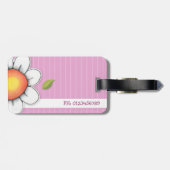 Daisy Joy rosa Gepäckmarke Gepäckanhänger (Rückseite horizontal)