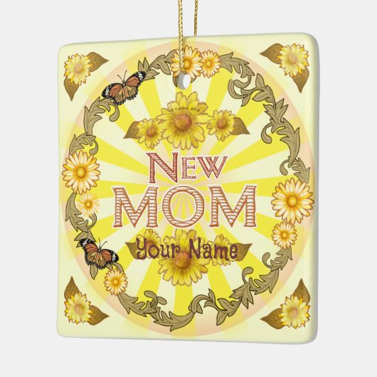 Daisy-Junge Mutter Keramikornament (Links)