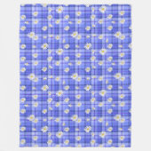 Daisy Kariert Blues Fleecedecke (Vorderseite)