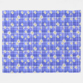 Daisy Kariert Blues Fleecedecke (Vorderseite (Horizontal))