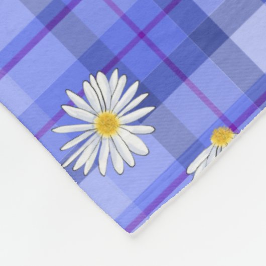 Daisy Kariert Blues Fleecedecke (Ecke)