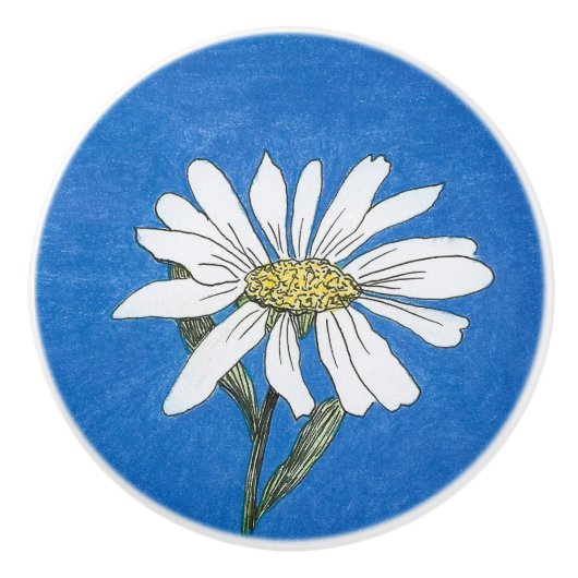 Daisy Keramik Knob Keramikknauf (Vorderseite)