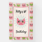 Daisy Kitty Cat Birthday Banner (Vertikal)