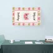 Daisy Kitty Cat Birthday Banner (Messe)